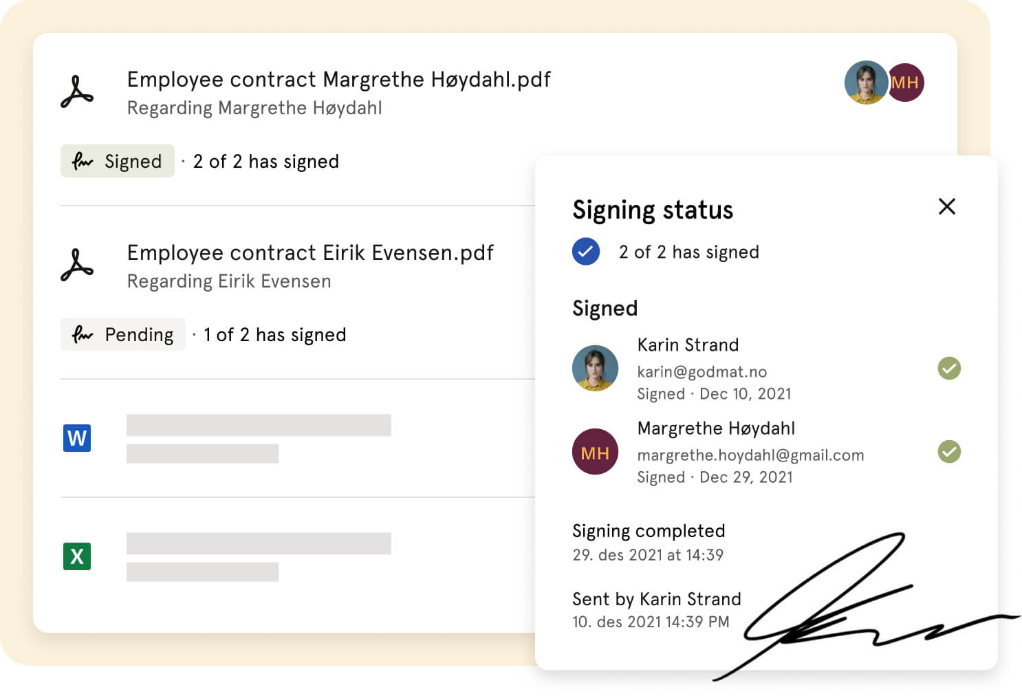 Overview of contracts