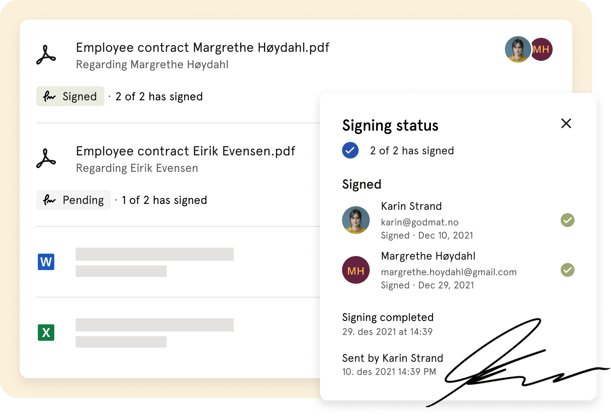 Overview of contracts