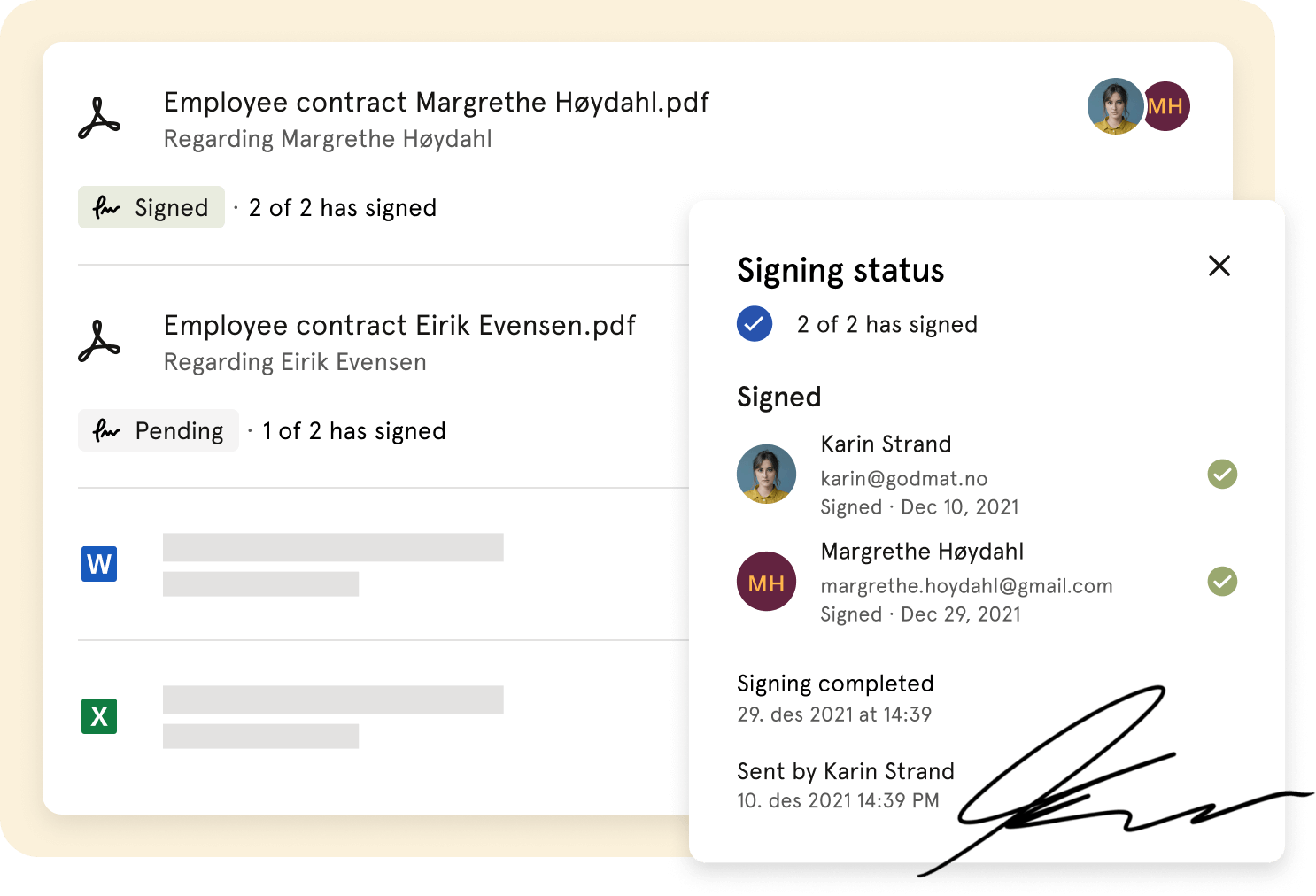 Overview of contracts