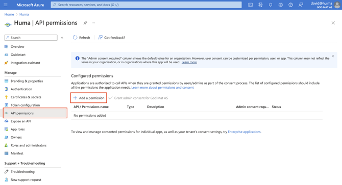 azure-add permission