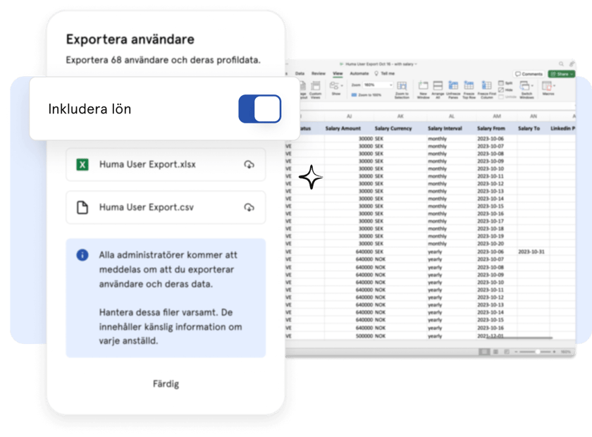 salary export SE